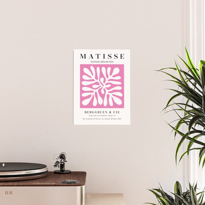 Henri Matisse Pink Paper Cut Outs Exhibition Poster Gallery Image 2