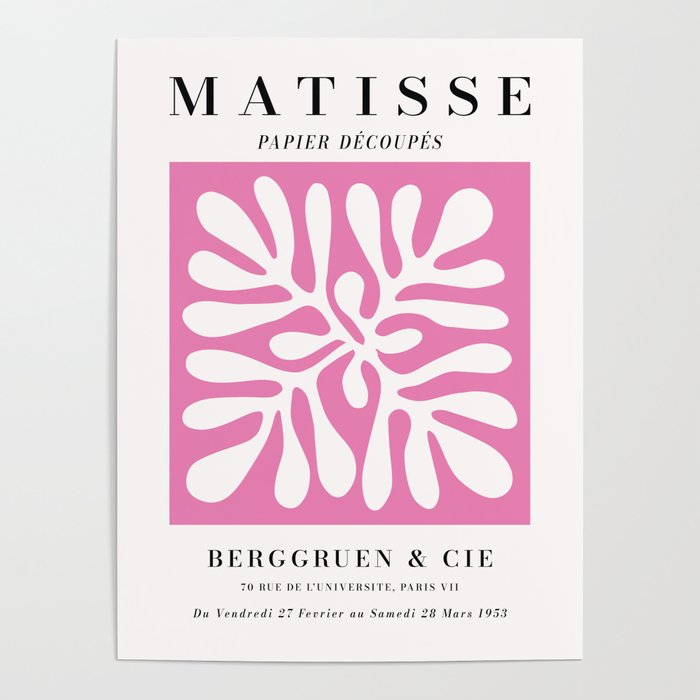 Henri Matisse Pink Paper Cut Outs Exhibition Poster Gallery Image 1