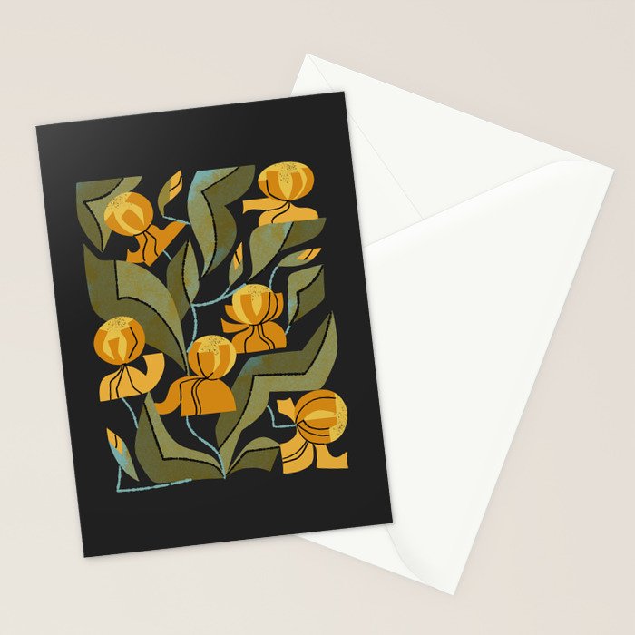 Gold Garden Iris Stationery Card Gallery Image 2