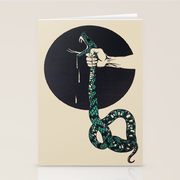 The strangling of a poisonous snake, representing the crushing colour lithograph G. Dorival 1918 Stationery Card Gallery Image 1