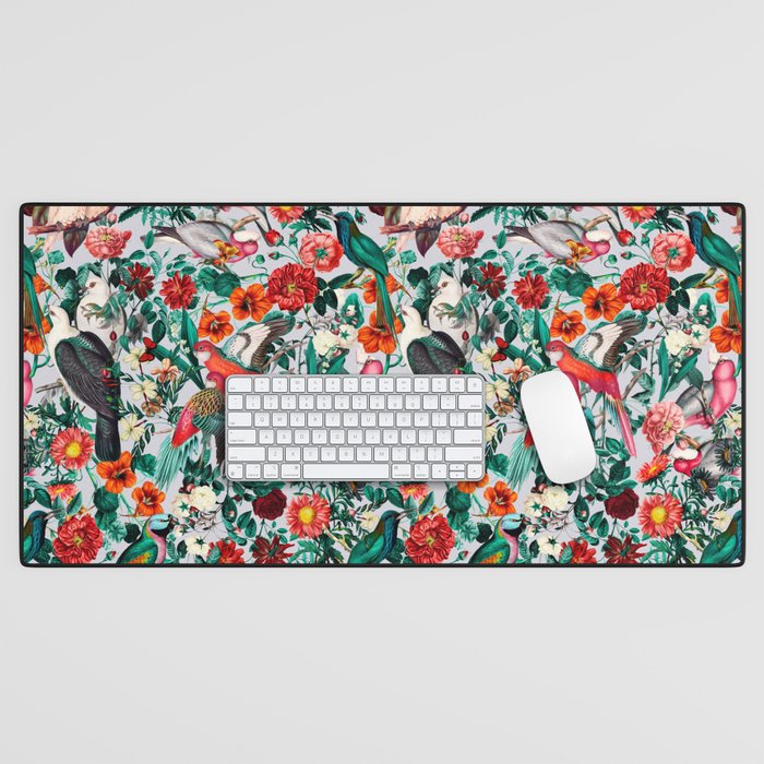 FLORAL AND BIRDS XIV Desk Mat Gallery Image 1
