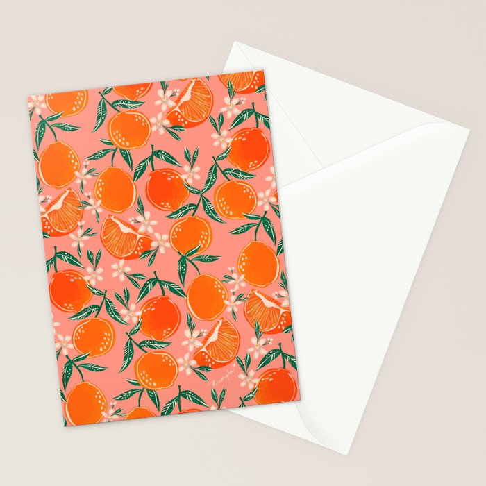 Fresh tangerines Stationery Card Gallery Image 2