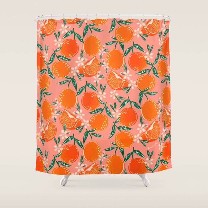 Fresh tangerines Shower Curtain Gallery Image 1