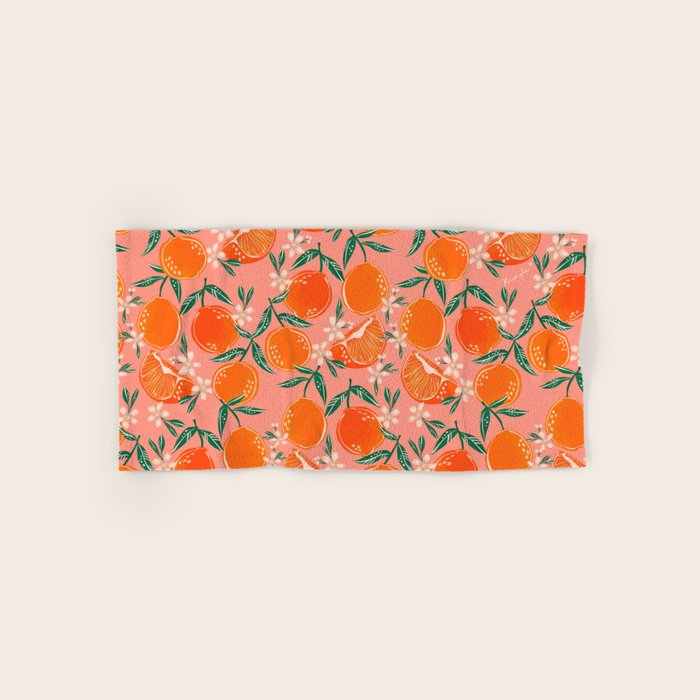 Fresh tangerines Bath Towel Gallery Image 1