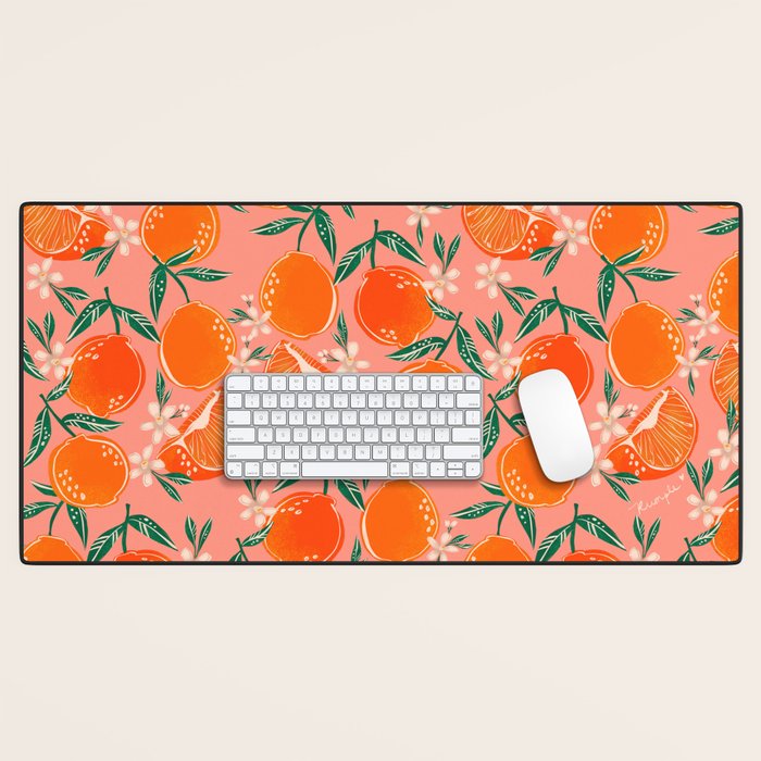 Fresh tangerines Desk Mat Gallery Image 1