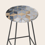 Soft Blue Gradient Cubes Stool Gallery Image 2