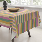 Mixed Stripes Pattern XIII Tropical Summer Tablecloth Gallery Image 3