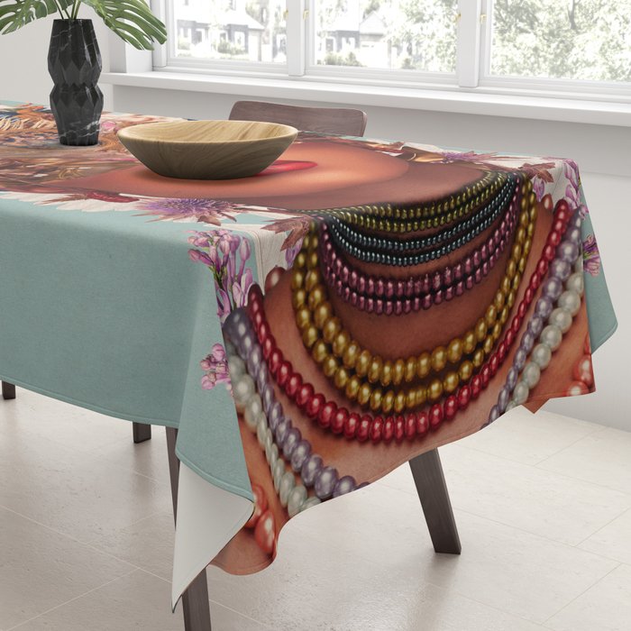 Blossom in a golden asymmetry Tablecloth Gallery Image 3