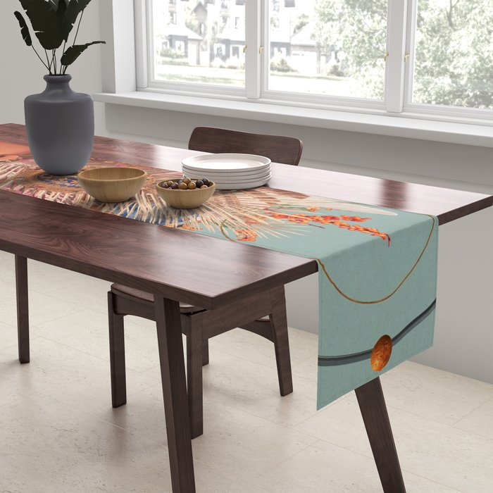 Blossom in a golden asymmetry Table Runner Gallery Image 2