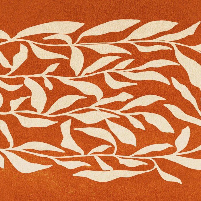 Cognac Leaves: Mid Century Terracotta Edition Coffee Mug Gallery Image 2