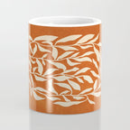 Cognac Leaves: Mid Century Terracotta Edition Coffee Mug Gallery Image 4