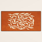 Cognac Leaves: Mid Century Terracotta Edition Desk Mat Gallery Image 3