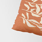 Cognac Leaves: Mid Century Terracotta Edition Pillow Sham Gallery Image 4