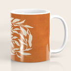 Cognac Leaves: Mid Century Terracotta Edition Coffee Mug Gallery Image 1
