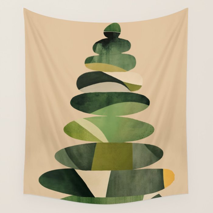 Abstract and Modern Stones Art 2 Wall Tapestry Gallery Image 1