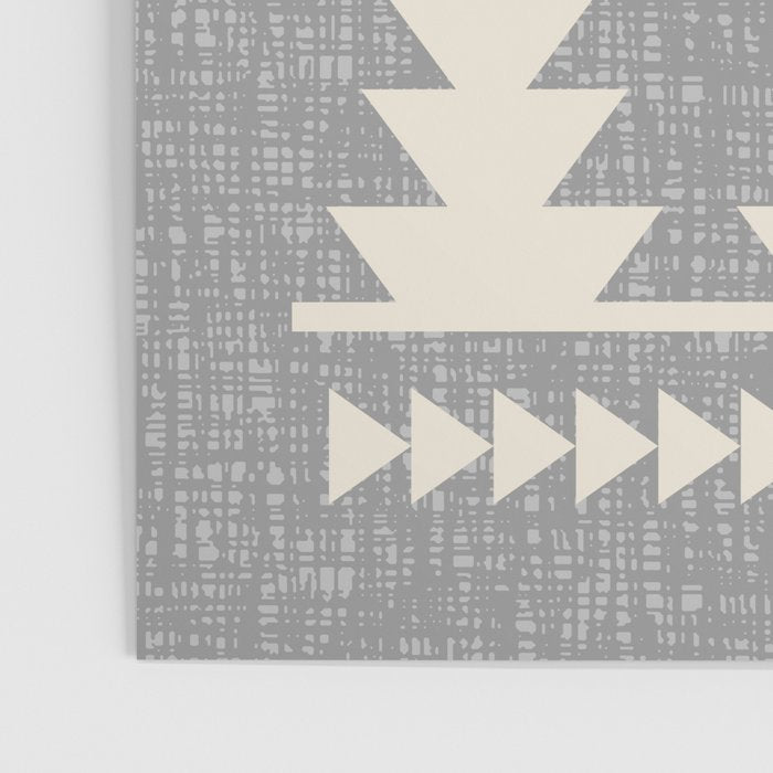Southwestern Pattern 131 Gray and Beige Poster Gallery Image 3
