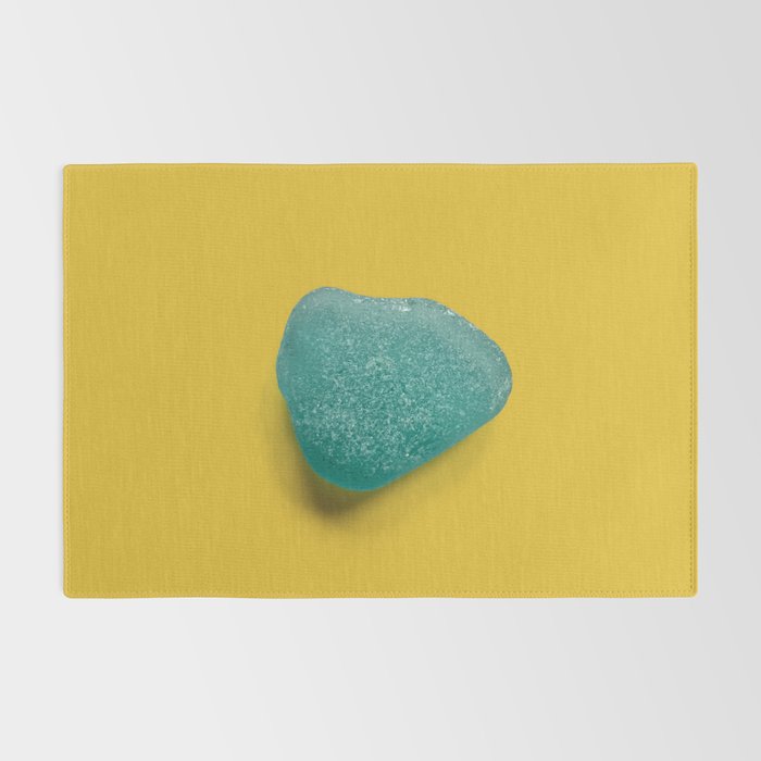  Seaglass on mustard, japandi minimalist Rug Gallery Image 2