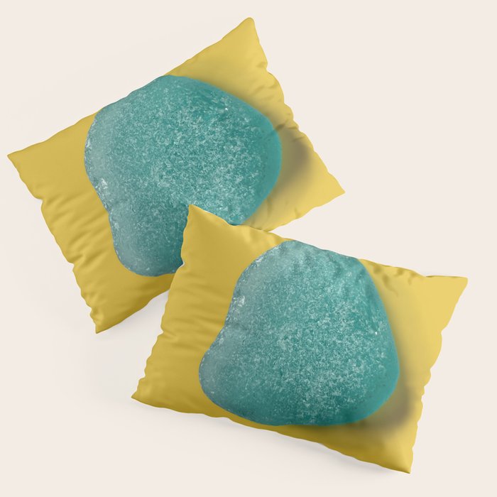  Seaglass on mustard, japandi minimalist Pillow Sham Gallery Image 1