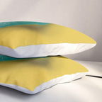  Seaglass on mustard, japandi minimalist Pillow Sham Gallery Image 3