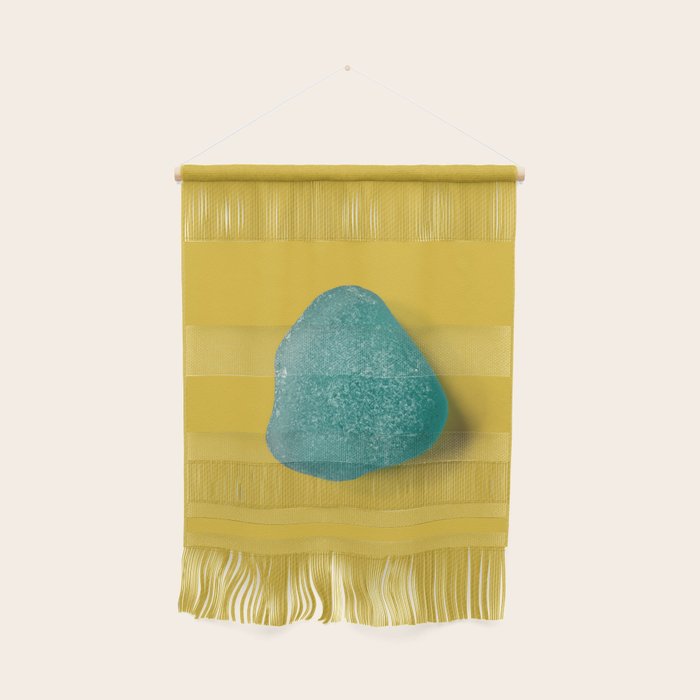  Seaglass on mustard, japandi minimalist Wall Hanging Gallery Image 1