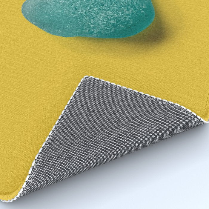  Seaglass on mustard, japandi minimalist Rug Gallery Image 4