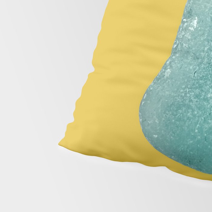  Seaglass on mustard, japandi minimalist Pillow Sham Gallery Image 4