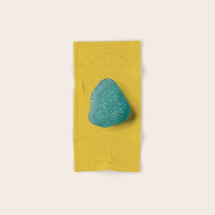  Seaglass on mustard, japandi minimalist Bath Towel Gallery Image 1