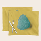  Seaglass on mustard, japandi minimalist Placemat Gallery Image 1