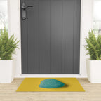  Seaglass on mustard, japandi minimalist Welcome Mat Gallery Image 3