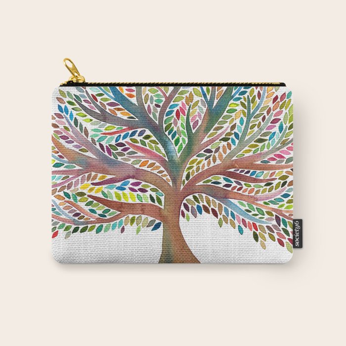 Tree of Life Watercolor - Rainbow Palette Carry All Pouch Gallery Image 1