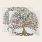 Tree of Life Watercolor - Rainbow Palette Placemat Gallery Image 1