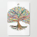 Tree of Life Watercolor - Rainbow Palette Cutting Board Gallery Image 1