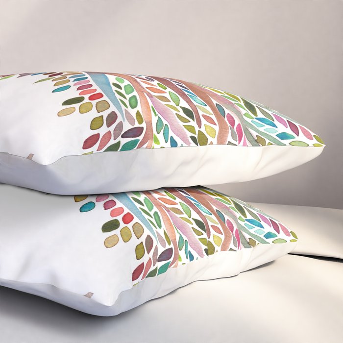 Tree of Life Watercolor - Rainbow Palette Pillow Sham Gallery Image 3