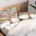 Tree of Life Watercolor - Rainbow Palette Pillow Sham Gallery Image 2