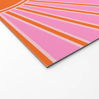Sun Print Sunrise Pink And Orange Colors Sunshine Retro Sun Wall Art Vintage Boho Abstract Decor Welcome Mat Gallery Image 2