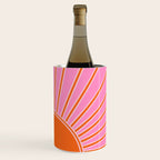 Sun Print Sunrise Pink And Orange Colors Sunshine Retro Sun Wall Art Vintage Boho Abstract Decor Wine Chiller Gallery Image 3