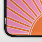 Sun Print Sunrise Pink And Orange Colors Sunshine Retro Sun Wall Art Vintage Boho Abstract Decor Laptop Sleeve Gallery Image 3