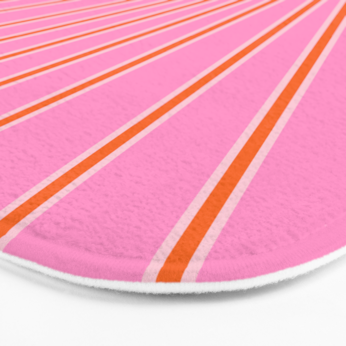 Sun Print Sunrise Pink And Orange Colors Sunshine Retro Sun Wall Art Vintage Boho Abstract Decor Bath Mat Gallery Image 3