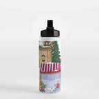 Winter at the bookshop Water Bottle Gallery Image 2