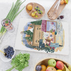 Winter at the bookshop Cutting Board Gallery Image 2