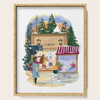 Winter at the bookshop Serving Tray Gallery Image 1