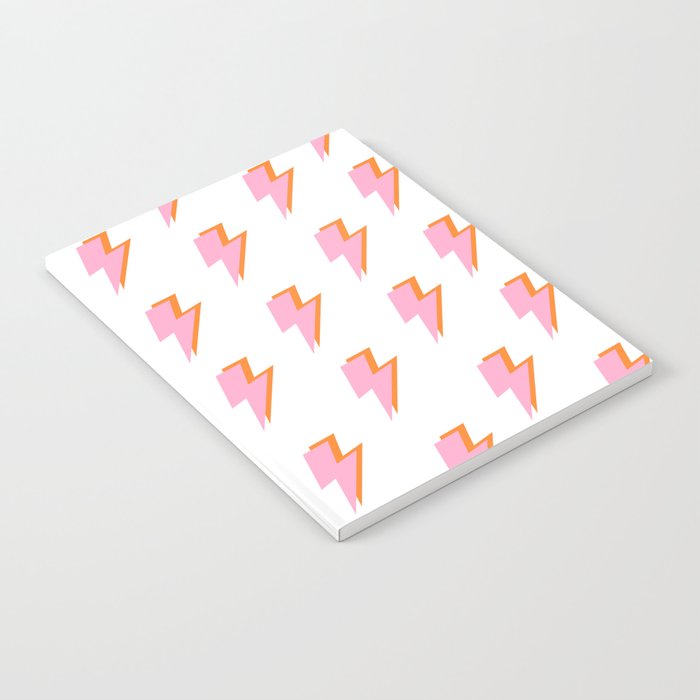 Pink and Orange Lightning Bolts Notebook Gallery Image 2