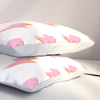 Pink and Orange Lightning Bolts Pillow Sham Gallery Image 3