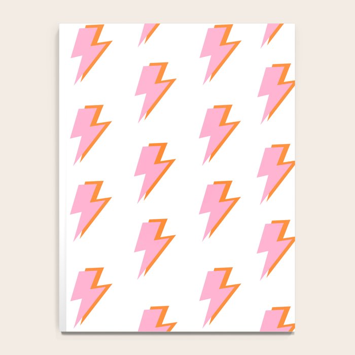 Pink and Orange Lightning Bolts Notebook Gallery Image 4