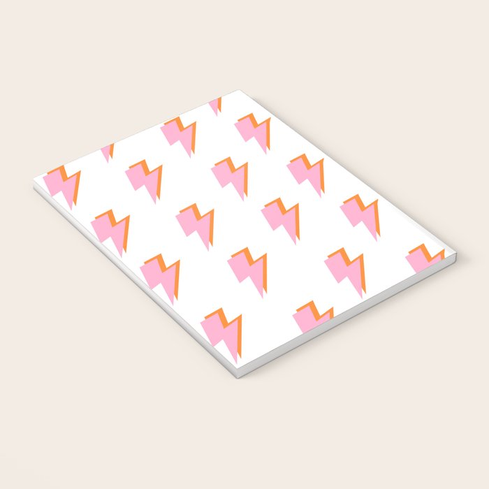 Pink and Orange Lightning Bolts Notebook Gallery Image 3