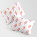 Pink and Orange Lightning Bolts Pillow Sham Gallery Image 3