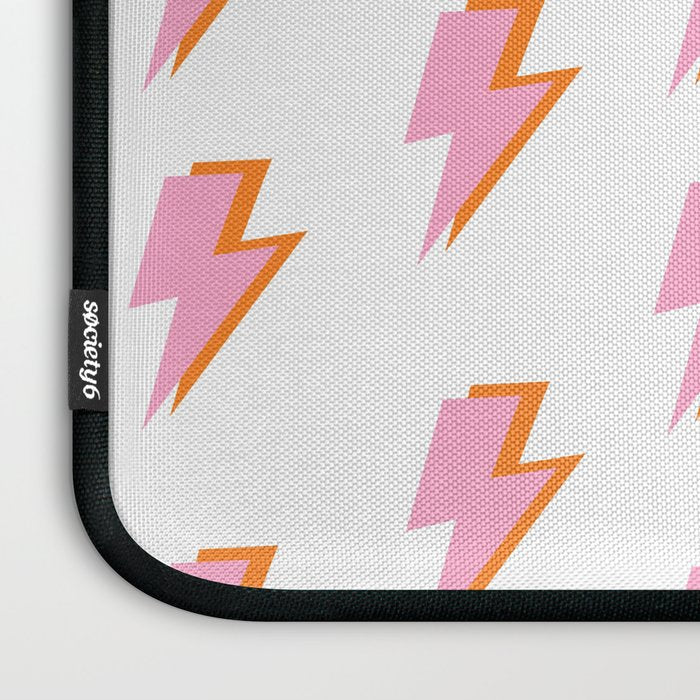Pink and Orange Lightning Bolts Laptop Sleeve Gallery Image 3