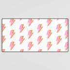 Pink and Orange Lightning Bolts Desk Mat Gallery Image 3