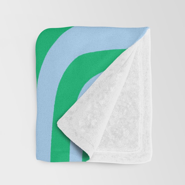 Wavy Zebra Green Throw Blanket Gallery Image 3