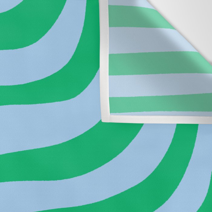 Wavy Zebra Green Wall Tapestry Gallery Image 3